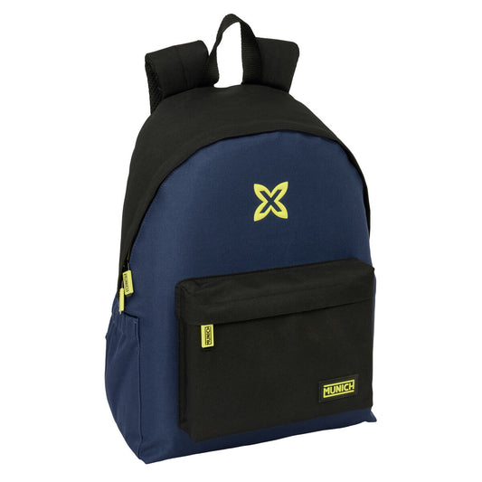 Ghiozdan Munich Track Albastru Negru 31 x 43 x 13 cm - Birou și papetărie, Material școlar și educațional