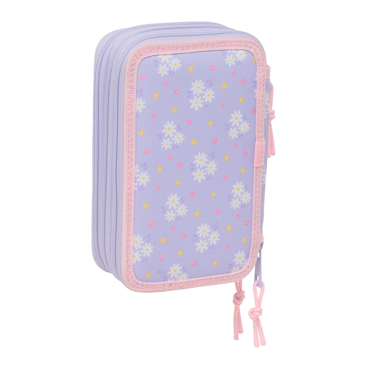 Geantă Universală Safta Bouquet Roz Liliachiu 12,5 x 19,5 x 5,5 cm 37 Piese - Birou și papetărie, Material școlar și educațional