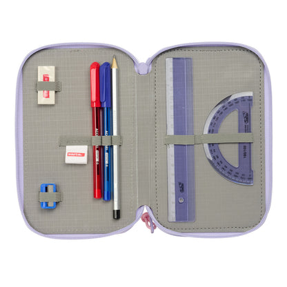 Geantă Universală Safta Bouquet Roz Liliachiu 12,5 x 19,5 x 5,5 cm 37 Piese - Birou și papetărie, Material școlar și educațional