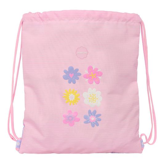 Geantă Rucsac cu Bretele Safta Bouquet Roz Liliachiu 35 x 40 x 1 cm - Birou și papetărie, Material școlar și educațional