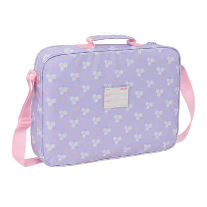 Ghiozdan Safta Bouquet Roz Liliachiu 38 x 28 x 6 cm - Birou și papetărie, Material școlar și educațional