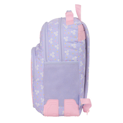Ghiozdan Safta Bouquet Roz Liliachiu 32 x 42 x 15 cm - Birou și papetărie, Material școlar și educațional
