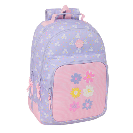 Ghiozdan Safta Bouquet Roz Liliachiu 32 x 42 x 15 cm - Birou și papetărie, Material școlar și educațional