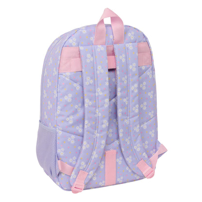 Ghiozdan Safta Bouquet Roz Liliachiu 30 x 46 x 14 cm - Birou și papetărie, Material școlar și educațional