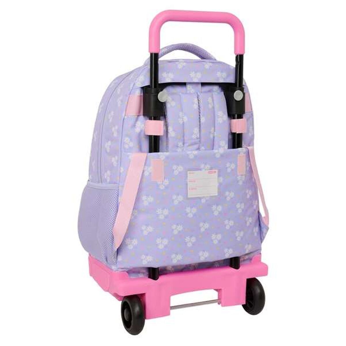 Ghiozdan cu Roți Safta Bouquet Roz Liliachiu 33 x 45 x 22 cm - Birou și papetărie, Material școlar și educațional