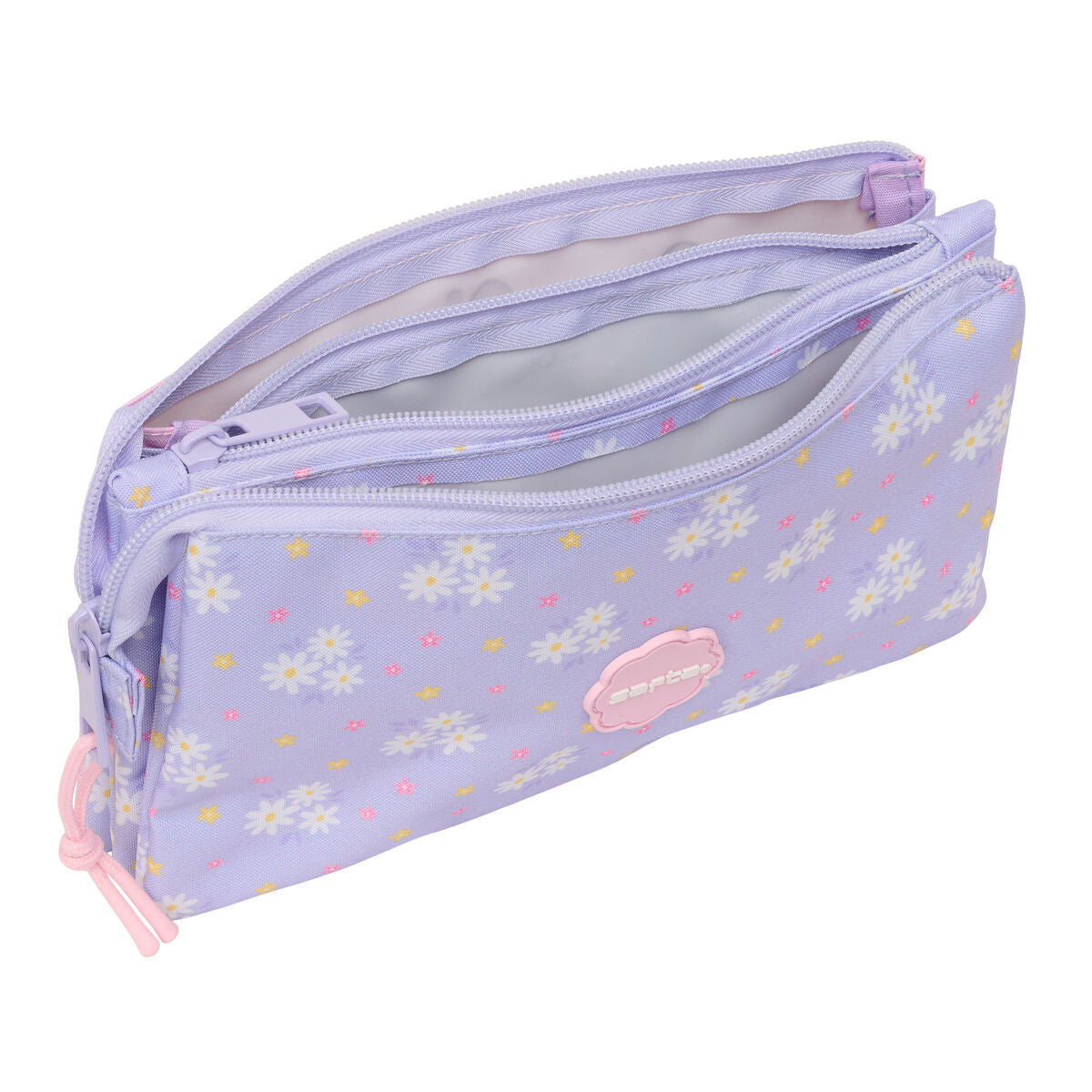 Geantă Universală Safta Bouquet Roz Liliachiu 22 x 12 x 3 cm - Birou și papetărie, Material școlar și educațional