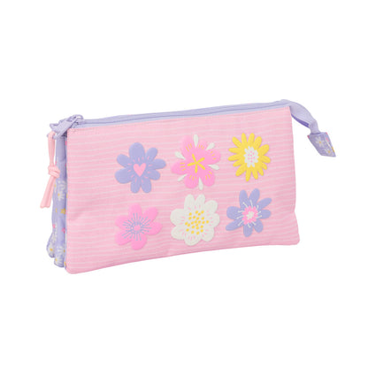 Geantă Universală Safta Bouquet Roz Liliachiu 22 x 12 x 3 cm - Birou și papetărie, Material școlar și educațional
