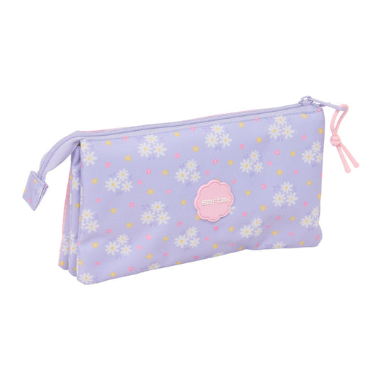 Geantă Universală Safta Bouquet Roz Liliachiu 22 x 12 x 3 cm - Birou și papetărie, Material școlar și educațional