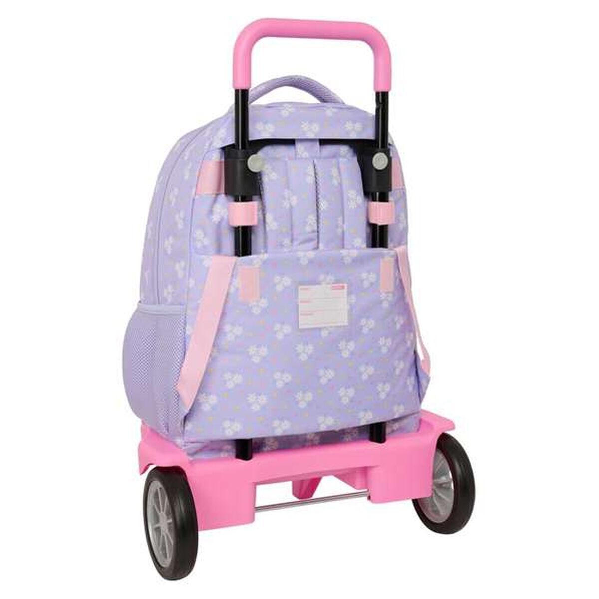 Ghiozdan cu Roți Safta Bouquet Roz Liliachiu 33 x 45 x 22 cm - Birou și papetărie, Material școlar și educațional