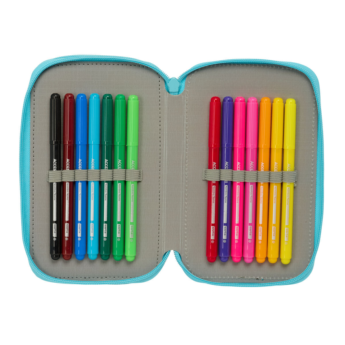 Geantă Universală Moos Fiori Multicolor 12,5 x 19,5 x 5,5 cm 37 Piese - Birou și papetărie, Material școlar și educațional