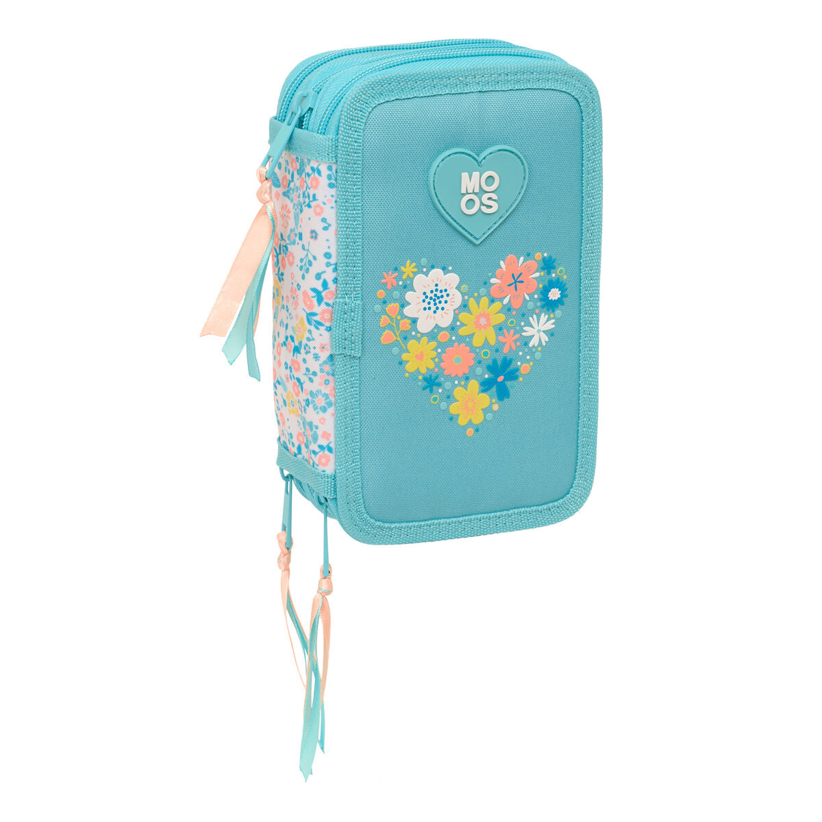 Geantă Universală Moos Fiori Multicolor 12,5 x 19,5 x 5,5 cm 37 Piese - Birou și papetărie, Material școlar și educațional