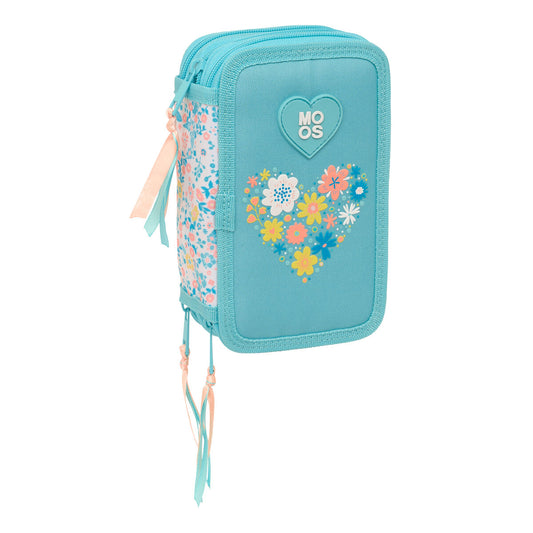 Geantă Universală Moos Fiori Multicolor 12,5 x 19,5 x 5,5 cm 37 Piese - Birou și papetărie, Material școlar și educațional