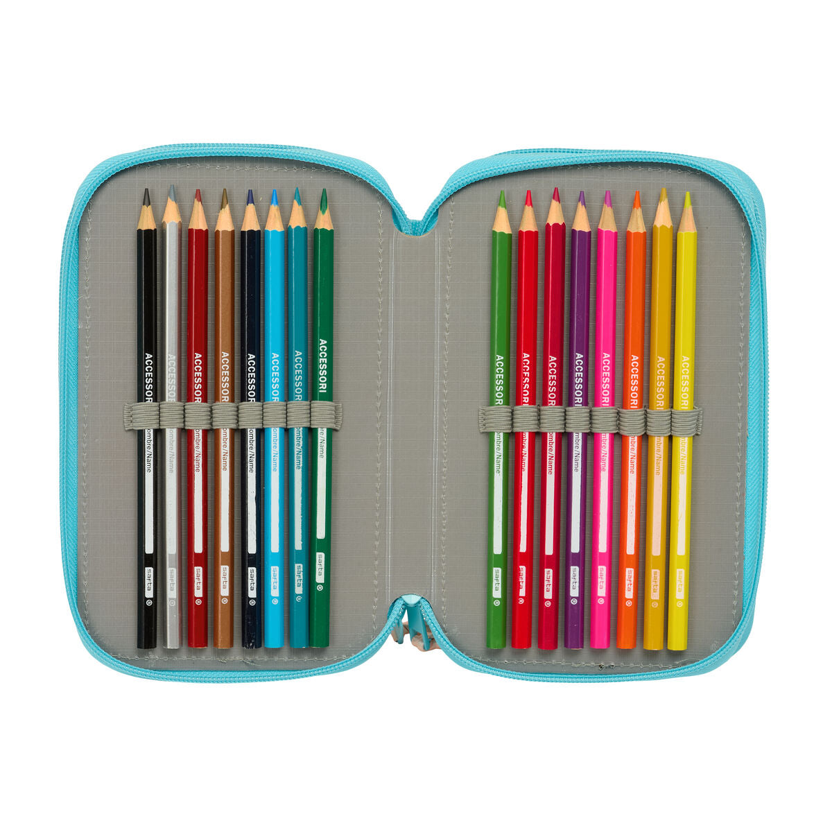 Geantă Universală Moos Fiori Multicolor 12,5 x 19,5 x 5,5 cm 37 Piese - Birou și papetărie, Material școlar și educațional