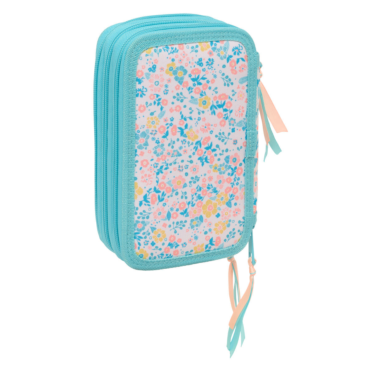 Geantă Universală Moos Fiori Multicolor 12,5 x 19,5 x 5,5 cm 37 Piese - Birou și papetărie, Material școlar și educațional