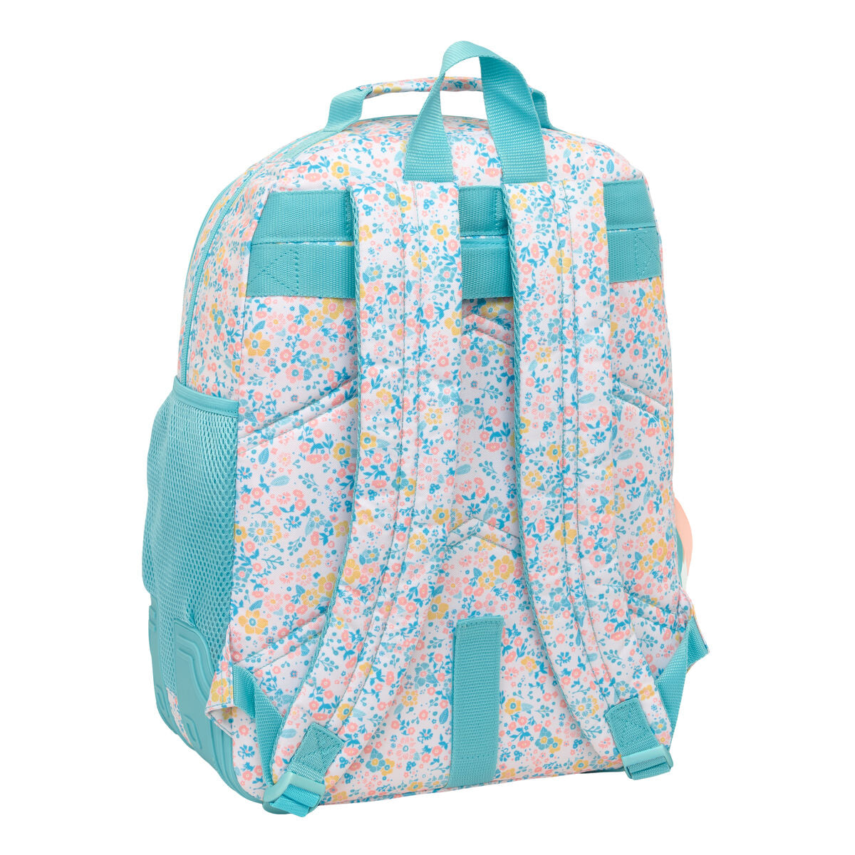 Ghiozdan Moos Fiori Multicolor 32 x 42 x 15 cm - Birou și papetărie, Material școlar și educațional