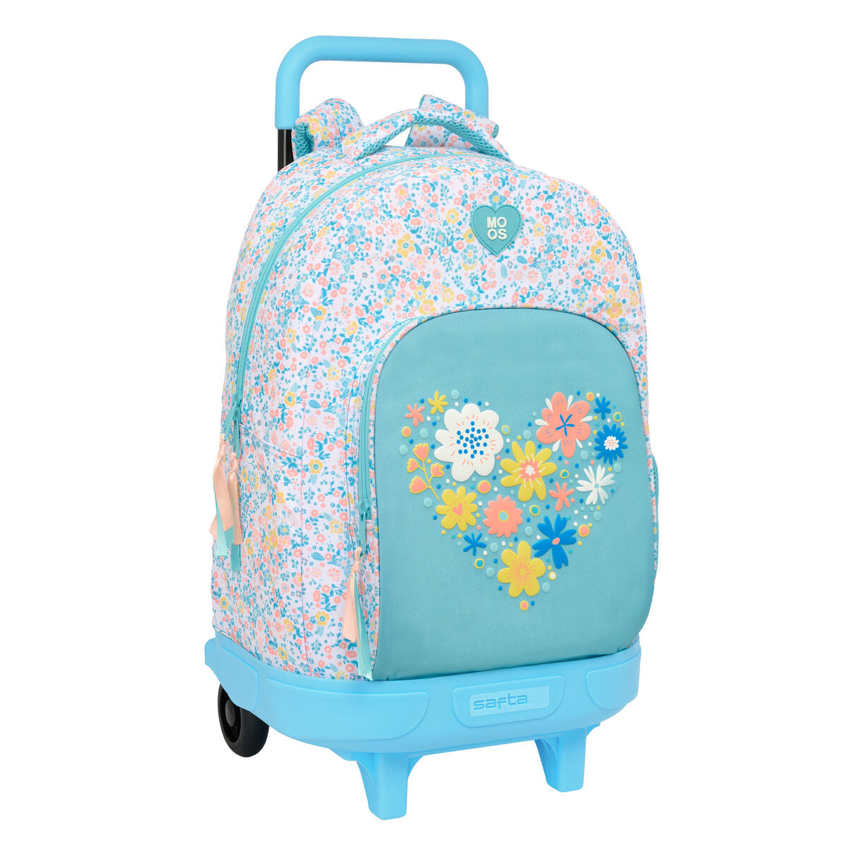 Ghiozdan Moos Fiori Multicolor 33 x 45 x 22 cm - Birou și papetărie, Material școlar și educațional