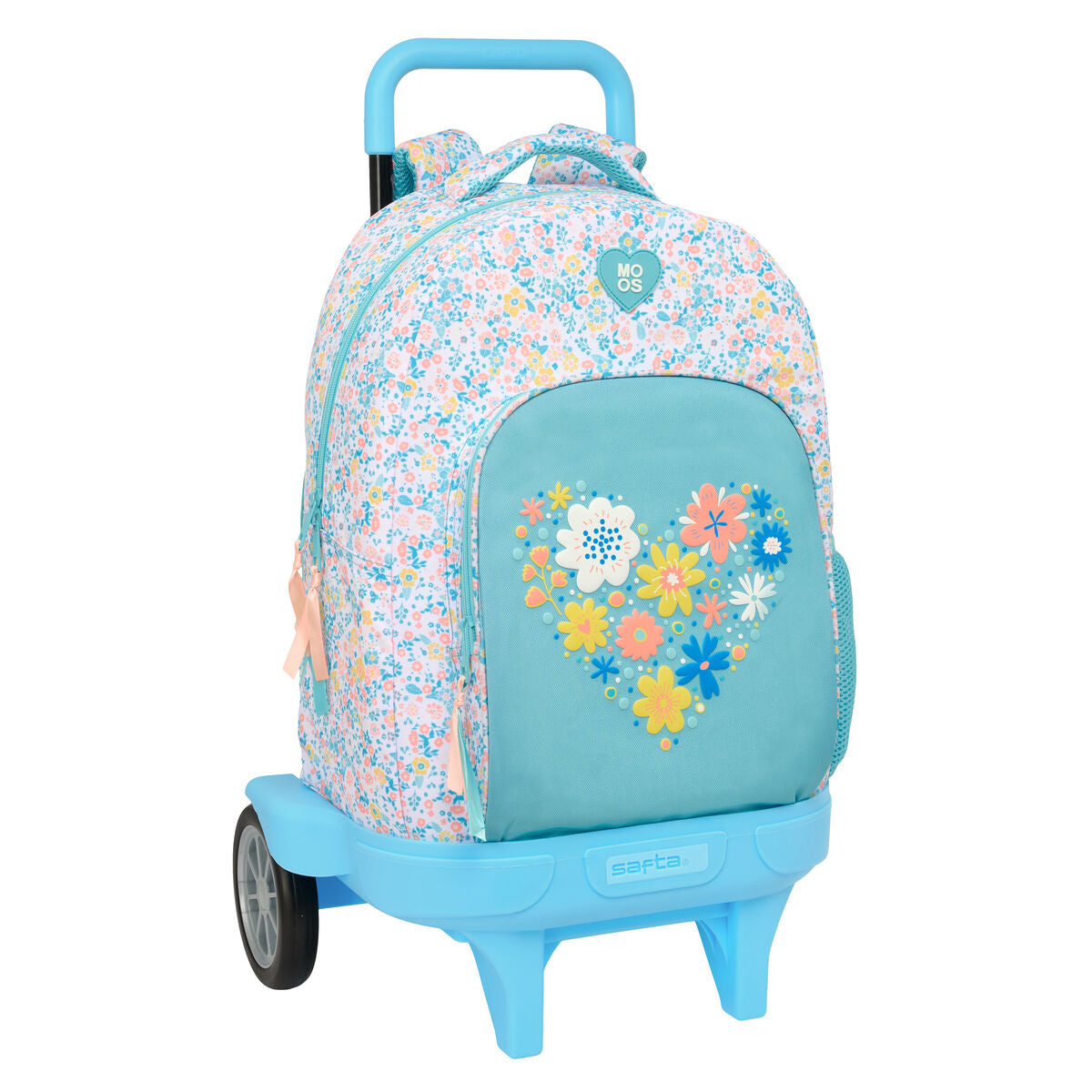 Ghiozdan Moos Fiori Multicolor 33 x 45 x 22 cm - Birou și papetărie, Material școlar și educațional
