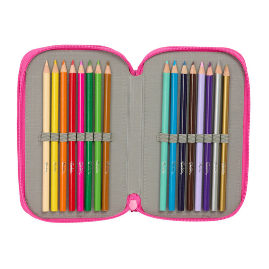 Geantă Universală Barbie Multicolor 12,5 x 19,5 x 5,5 cm 37 Piese - Birou și papetărie, Material școlar și educațional