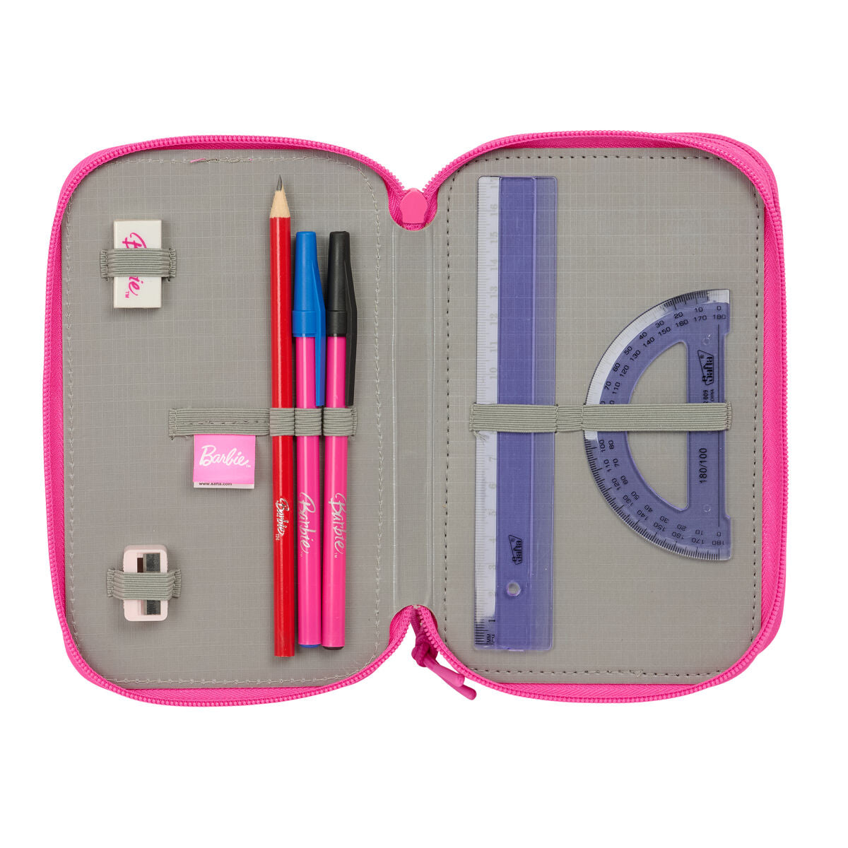 Geantă Universală Barbie Multicolor 12,5 x 19,5 x 5,5 cm 37 Piese - Birou și papetărie, Material școlar și educațional