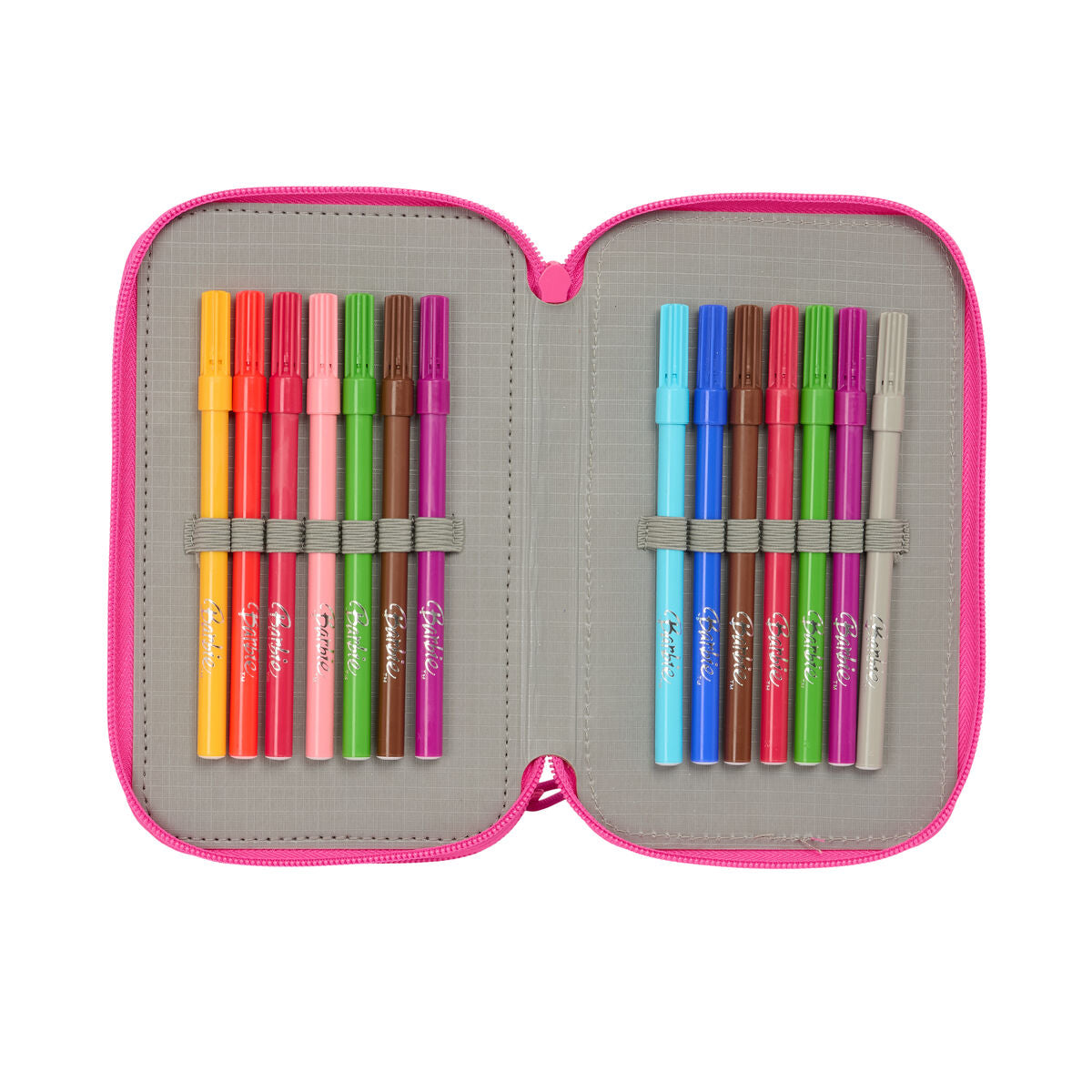 Geantă Universală Barbie Multicolor 12,5 x 19,5 x 5,5 cm 37 Piese - Birou și papetărie, Material școlar și educațional