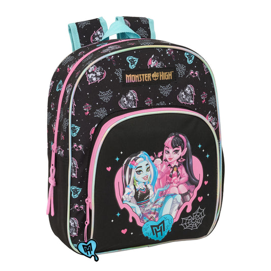 Ghiozdan Monster High Negru 28 x 34 x 10 cm - Birou și papetărie, Material școlar și educațional