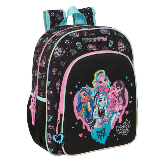 Ghiozdan Monster High Negru 32 x 38 x 12 cm - Birou și papetărie, Material școlar și educațional