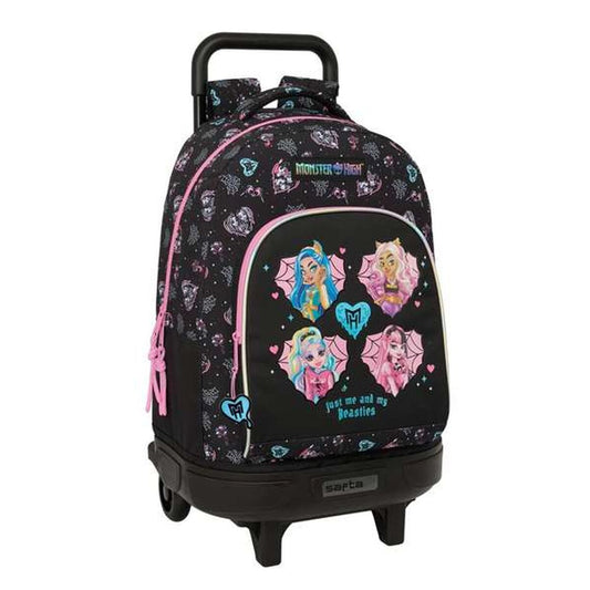 Ghiozdan Monster High Negru 33 x 45 x 22 cm - Birou și papetărie, Material școlar și educațional