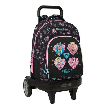 Ghiozdan Monster High Negru 33 x 45 x 22 cm - Birou și papetărie, Material școlar și educațional