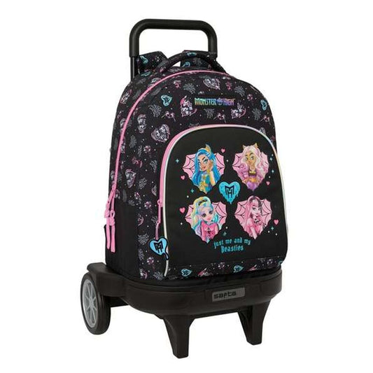 Ghiozdan Monster High Negru 33 x 45 x 22 cm - Birou și papetărie, Material școlar și educațional