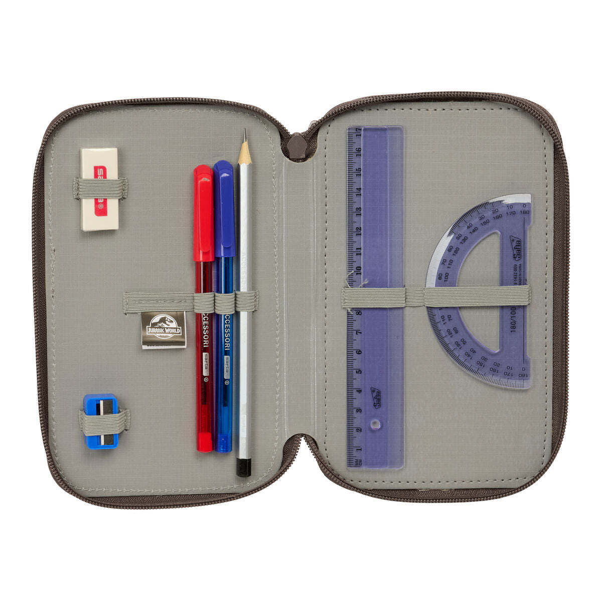Geantă Universală Jurassic World Maro 12,5 x 19,5 x 5,5 cm 37 Piese - Birou și papetărie, Material școlar și educațional