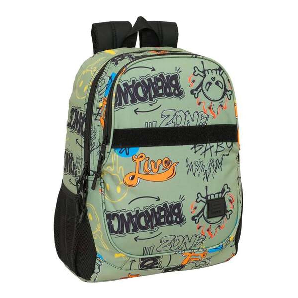 Ghiozdan Safta Zone 32 x 44 x 16 cm Graffitti - Birou și papetărie, Material școlar și educațional