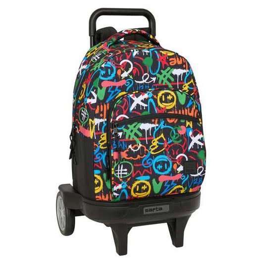 Ghiozdan cu Roți Safta Colors 33 x 45 x 22 cm Graffitti - Birou și papetărie, Material școlar și educațional