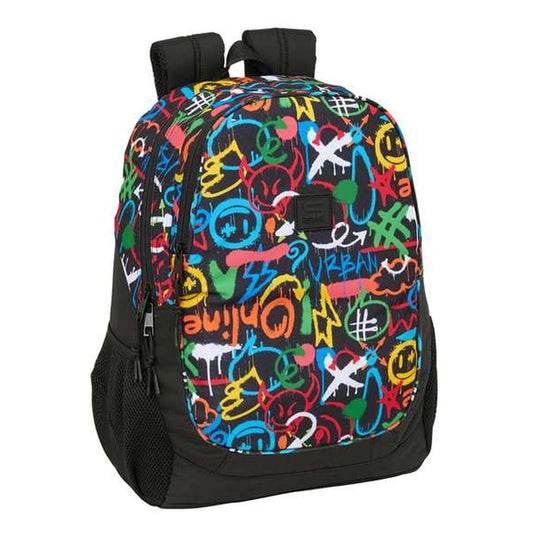 Ghiozdan Safta Colors 32 x 44 x 16 cm Graffitti - Birou și papetărie, Material școlar și educațional