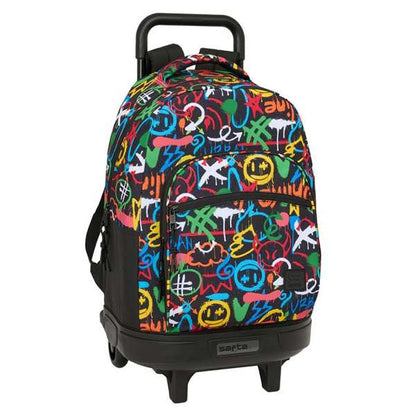 Ghiozdan cu Roți Safta Colors 33 x 45 x 22 cm Graffitti - Birou și papetărie, Material școlar și educațional