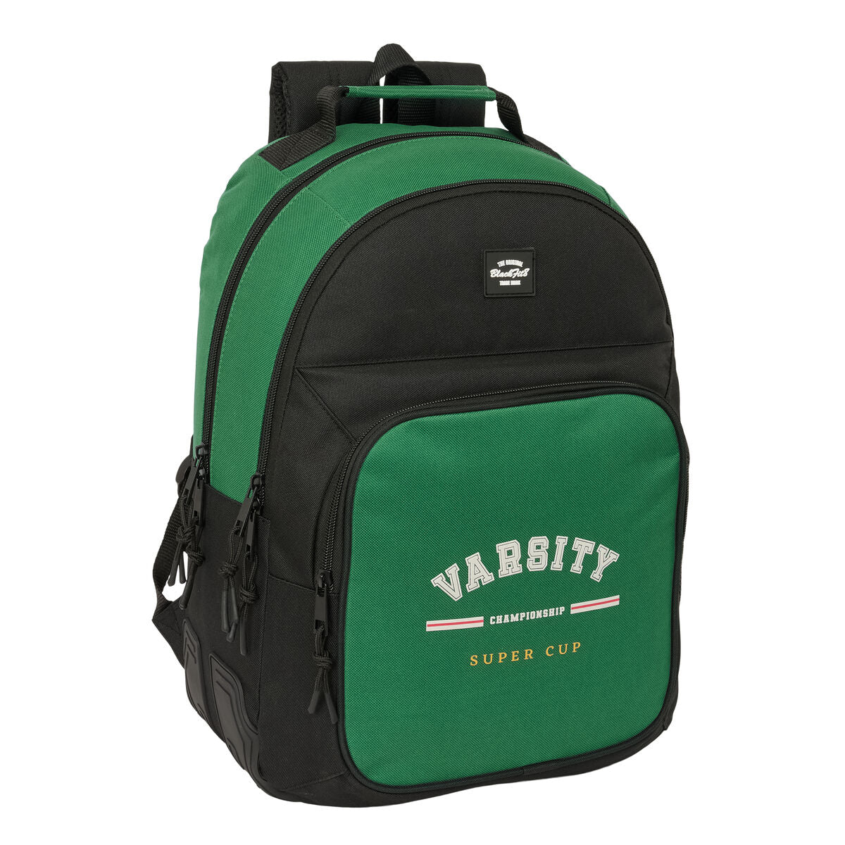 Ghiozdan BlackFit8 Varsity Negru Verde 32 x 42 x 15 cm - Birou și papetărie, Material școlar și educațional