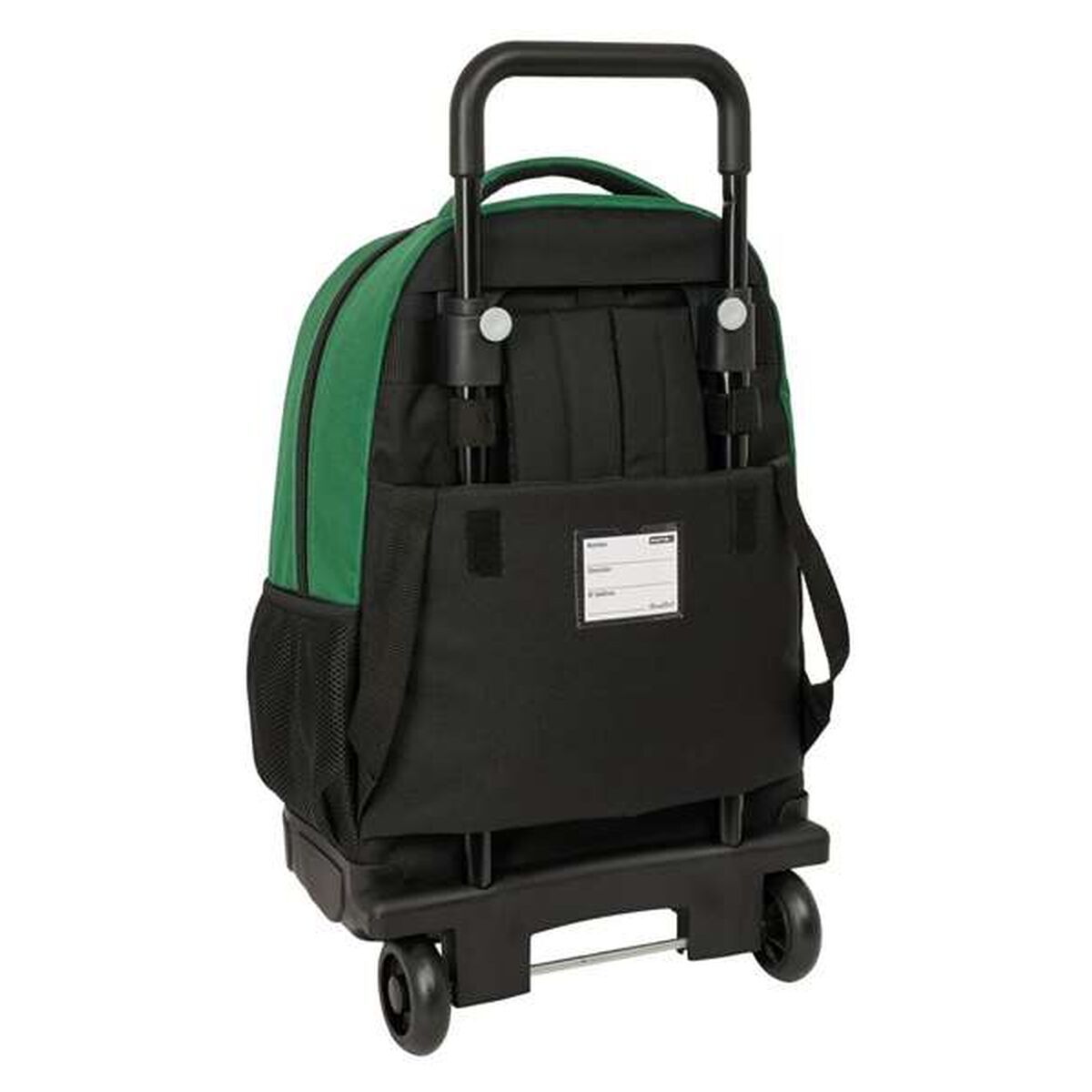 Ghiozdan cu Roți BlackFit8 Varsity Negru Verde 33 x 45 x 22 cm - Birou și papetărie, Material școlar și educațional