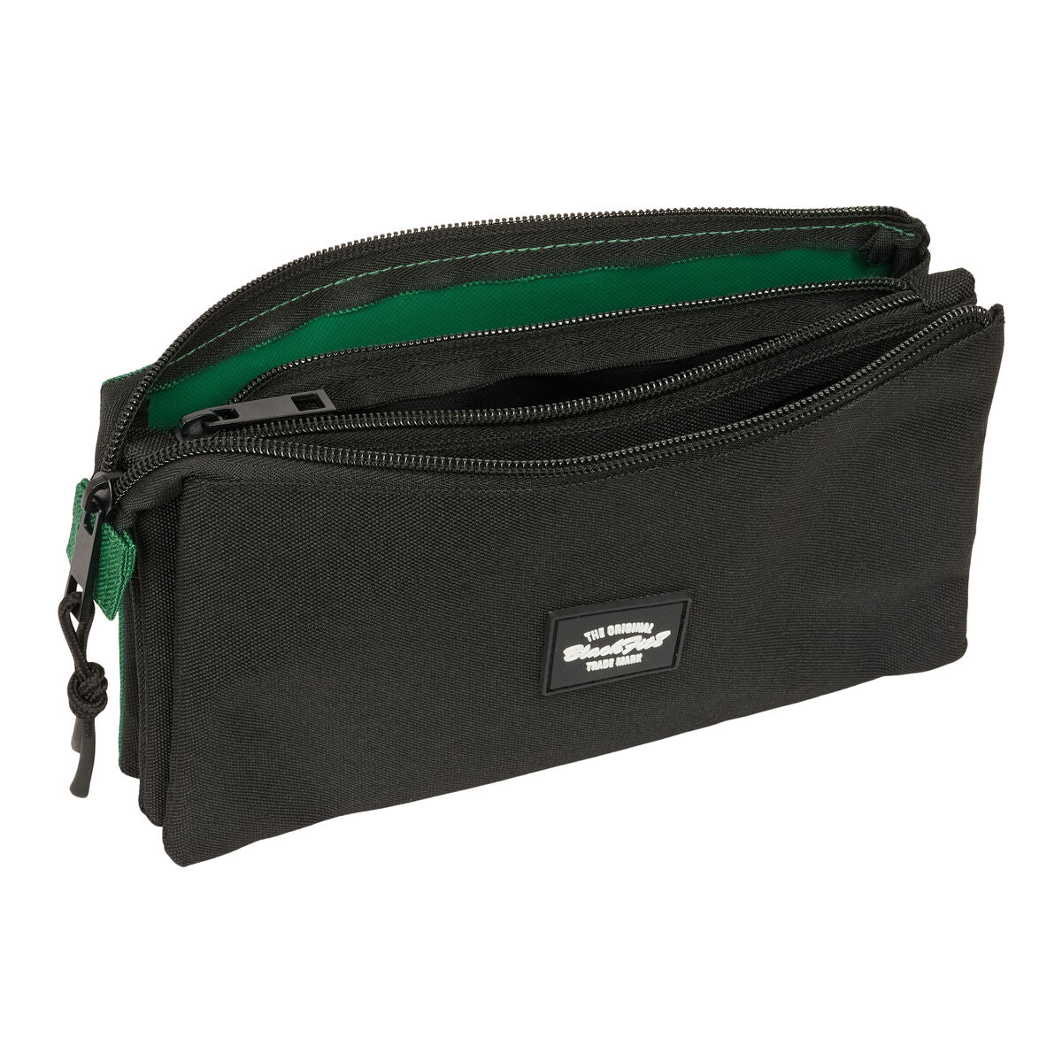 Geantă Universală BlackFit8 Varsity Negru Verde 22 x 12 x 3 cm - Birou și papetărie, Material școlar și educațional