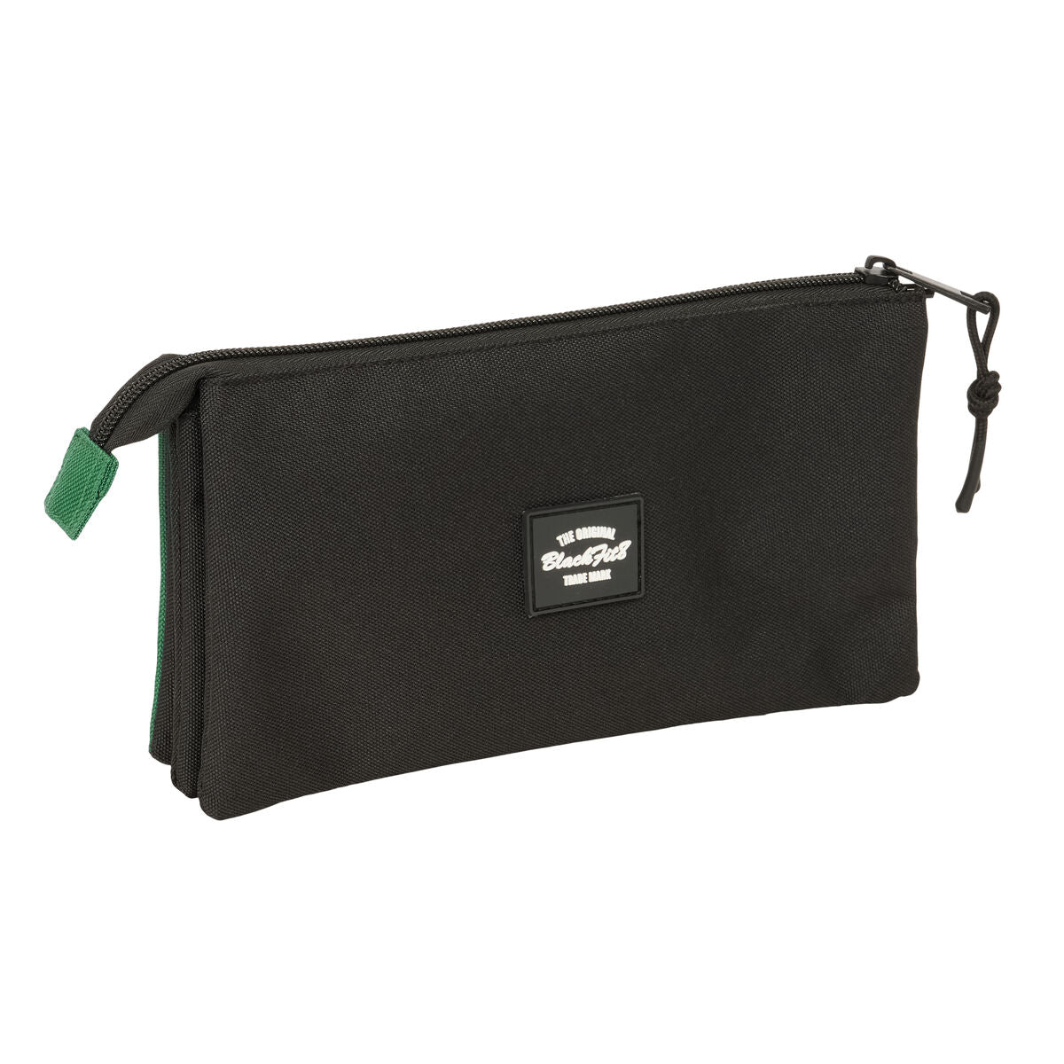 Geantă Universală BlackFit8 Varsity Negru Verde 22 x 12 x 3 cm - Birou și papetărie, Material școlar și educațional