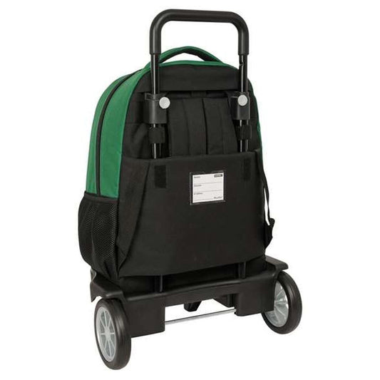 Ghiozdan cu Roți BlackFit8 Varsity Negru Verde 33 x 45 x 22 cm - Birou și papetărie, Material școlar și educațional
