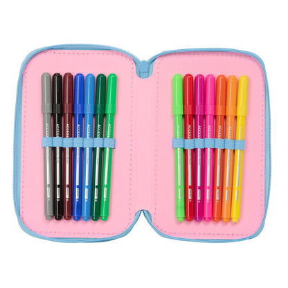 Geantă Universală Lilo & Stitch Bright Roz deschis 12,5 x 19,5 x 5,5 cm 37 Piese - Birou și papetărie, Material școlar și educațional