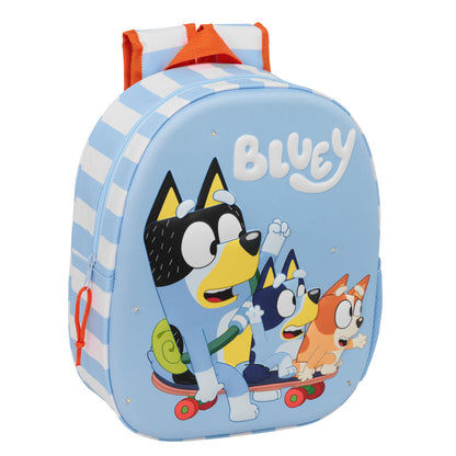 Ghiozdan Bluey Alb Albastru deschis 27 x 33 x 10 cm - Birou și papetărie, Material școlar și educațional