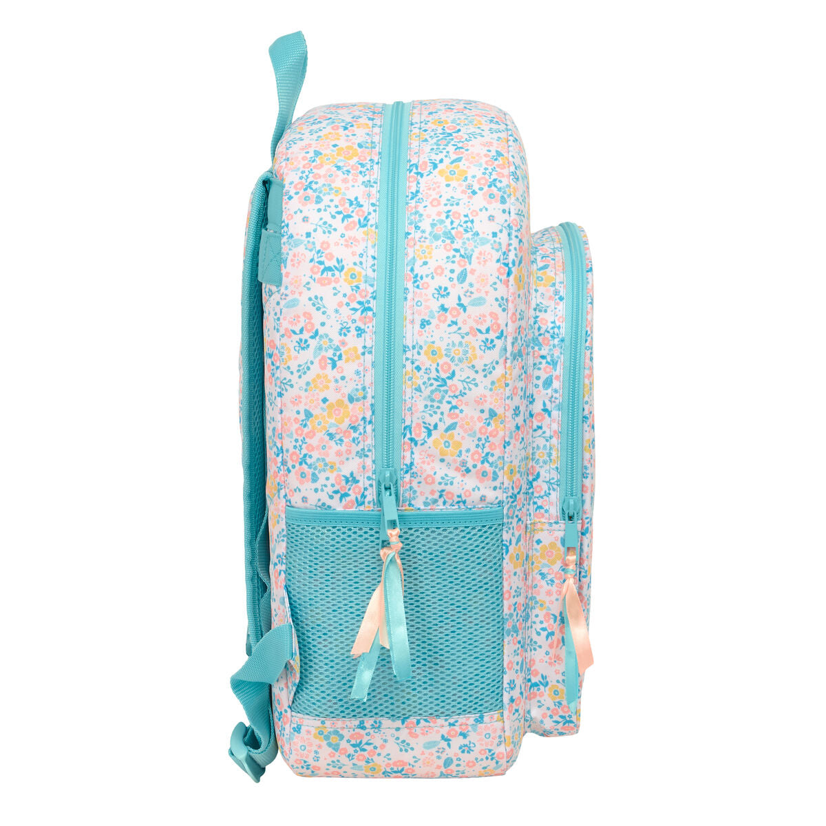Ghiozdan Moos Fiori Multicolor 33 x 42 x 14 cm - Birou și papetărie, Material școlar și educațional