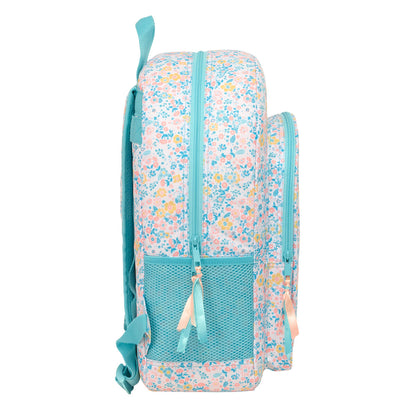 Ghiozdan Moos Fiori Multicolor 33 x 42 x 14 cm - Birou și papetărie, Material școlar și educațional