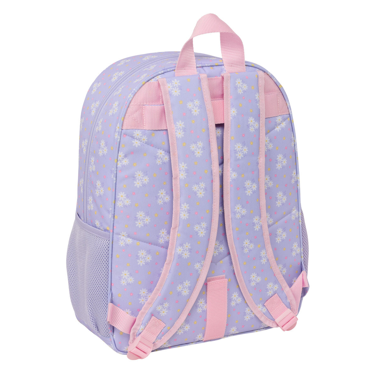 Ghiozdan Safta Bouquet Roz Liliachiu 33 x 42 x 14 cm - Birou și papetărie, Material școlar și educațional