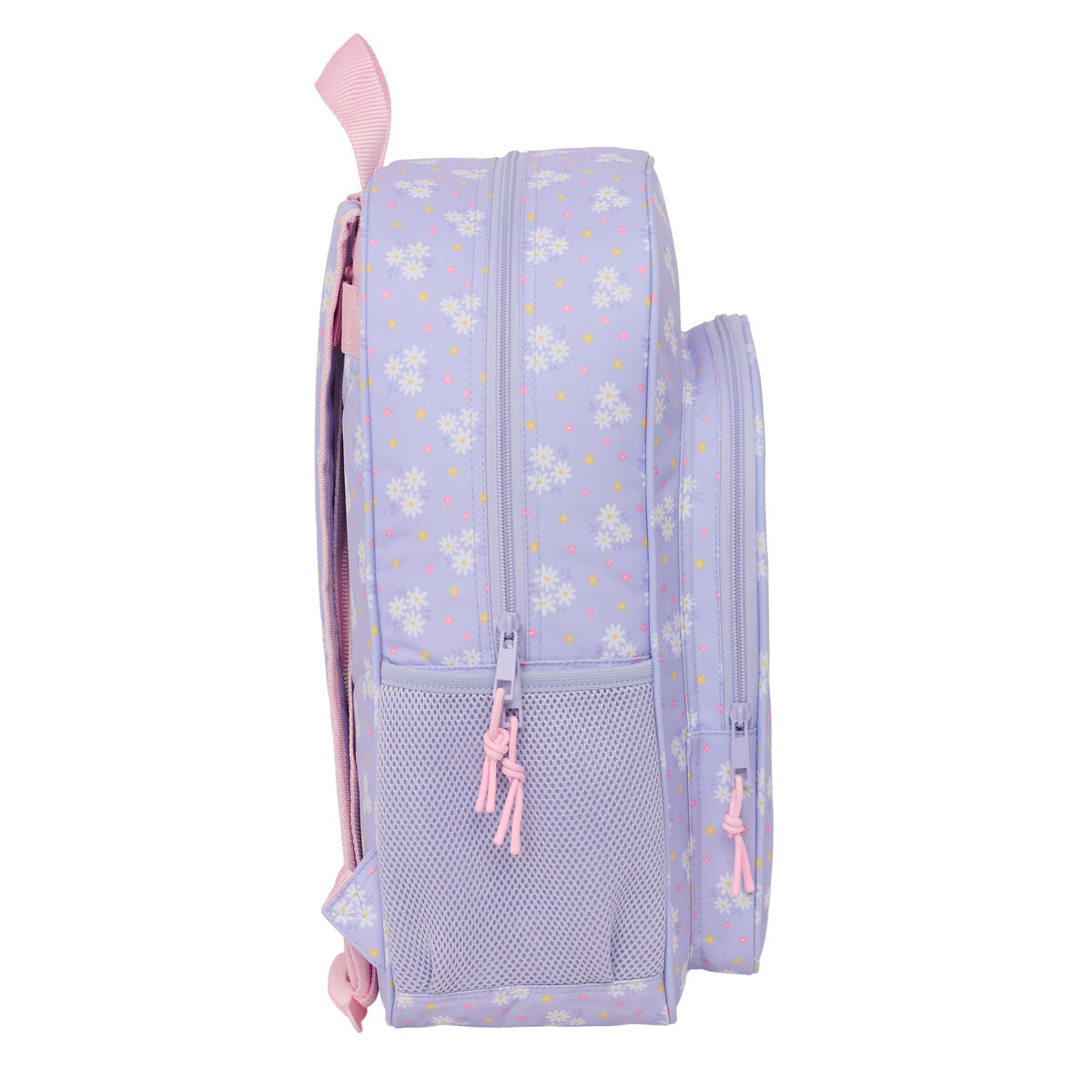 Ghiozdan Safta Bouquet Roz Liliachiu 33 x 42 x 14 cm - Birou și papetărie, Material școlar și educațional
