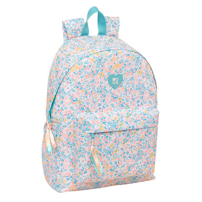 Ghiozdan Moos Fiori Multicolor 31 x 43 x 13 cm - Birou și papetărie, Material școlar și educațional