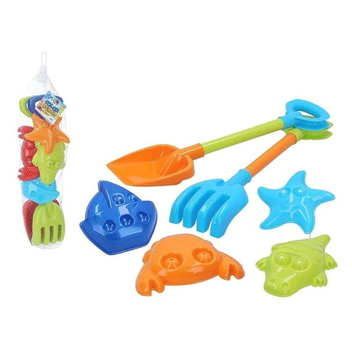 Set de jucării de plajă Colorbaby CB - 24733 (6 pcs) - Jucarii si jocuri, În aer liber și sport