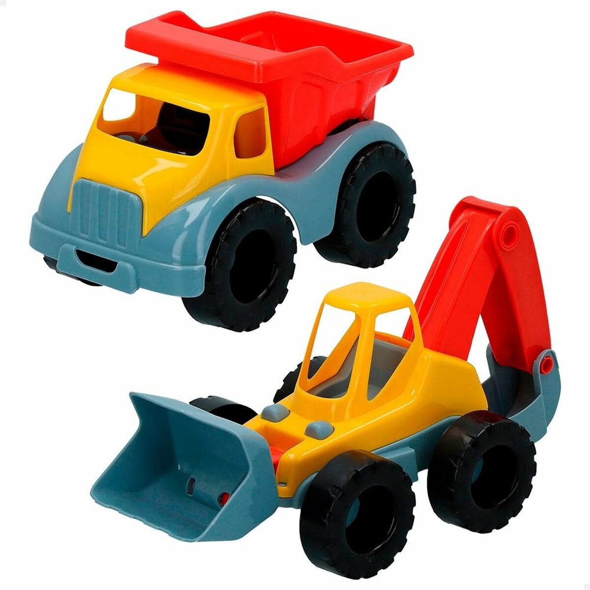 Set de jucării de plajă Colorbaby 26 cm Excavator Camion 2 Piese - Jucarii si jocuri, În aer liber și sport
