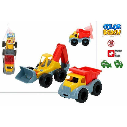 Set de jucării de plajă Colorbaby 26 cm Excavator Camion 2 Piese - Jucarii si jocuri, În aer liber și sport