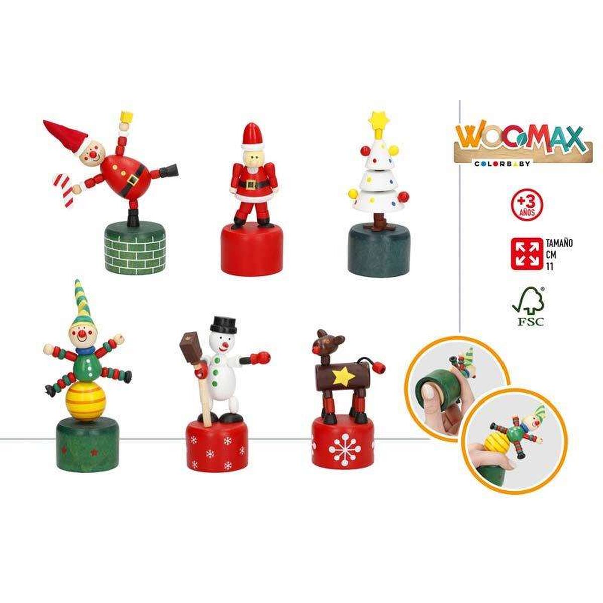 Marionetă de Crăciun pentru degete Colorbaby - Jucarii si jocuri, Marionete și păpuși